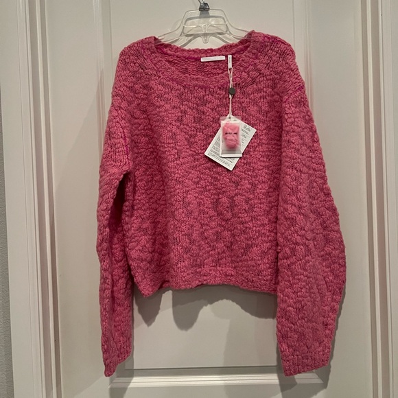 NEW Helmut Lang Pink chunky wool sweater - Picture 2 of 11